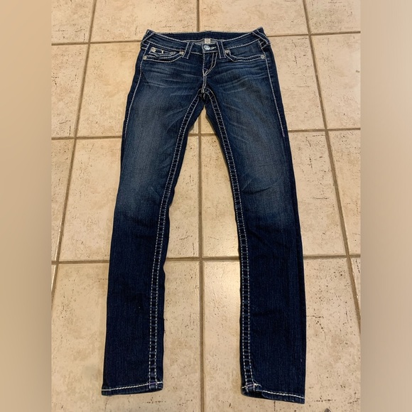 True Religion Women's Rocco Skinny Jeans with Flaps - Size 26 - Dark Wash - Picture 11 of 13